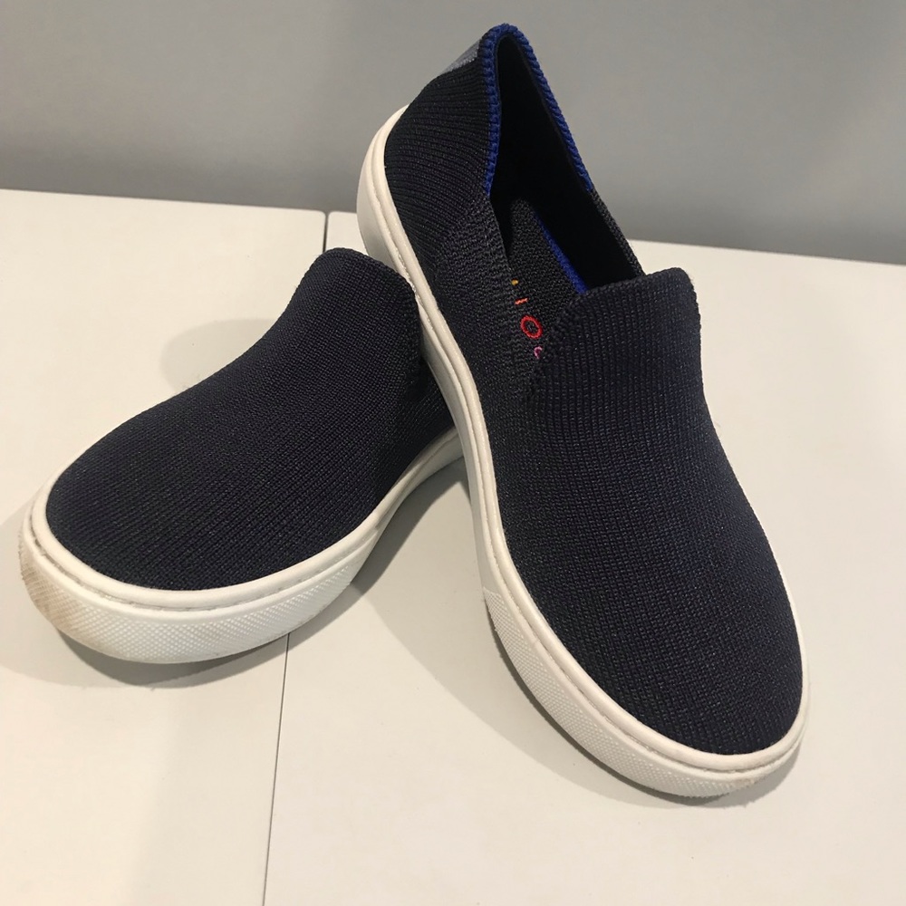 Kid Rothy’s Navy Slip on Sneaker.  Gently loved!